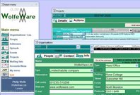 Sample screen-shots from WolfeWare business management software